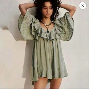 Free People Rush for Ruffles Romper NWOT